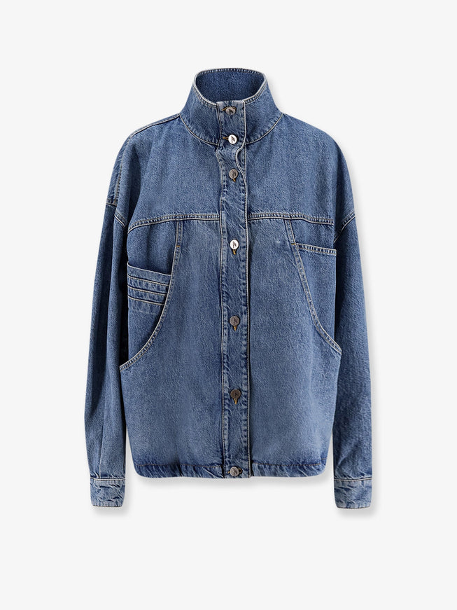 The Attico Oversize Denim Jacket Sky Blue