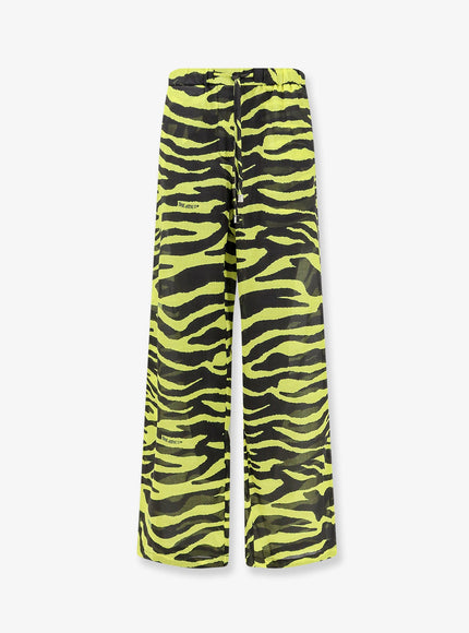 The Attico Beachwear Cotton Trousers Blackyellow