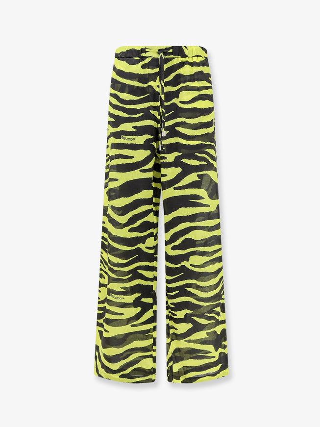 The Attico Beachwear Cotton Trousers Blackyellow