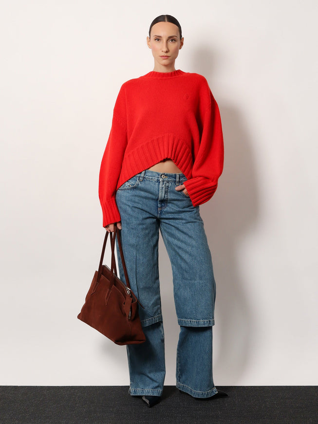 The Attico Jeans With Logo Embroidery