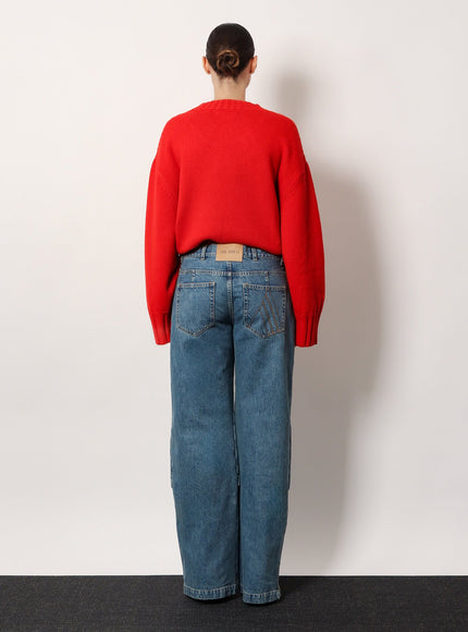 The Attico Jeans With Logo Embroidery