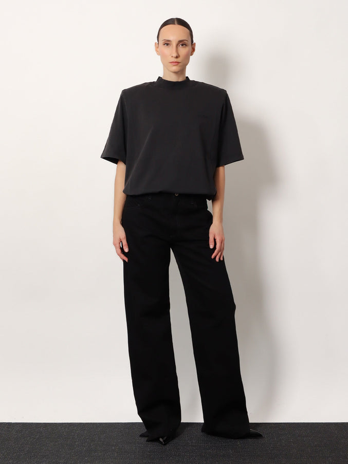 The Attico Black Denim Trousers