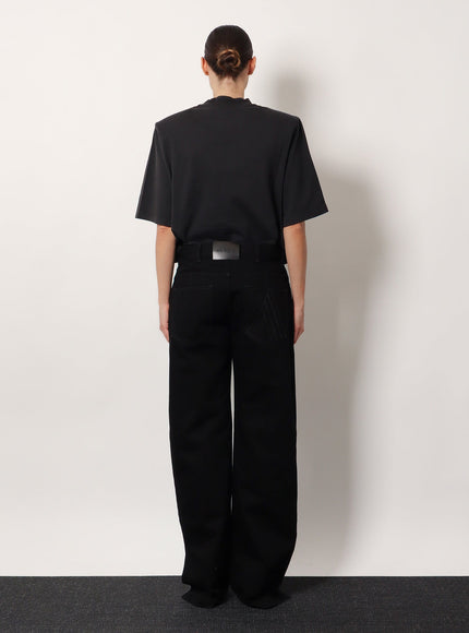 The Attico Black Denim Trousers