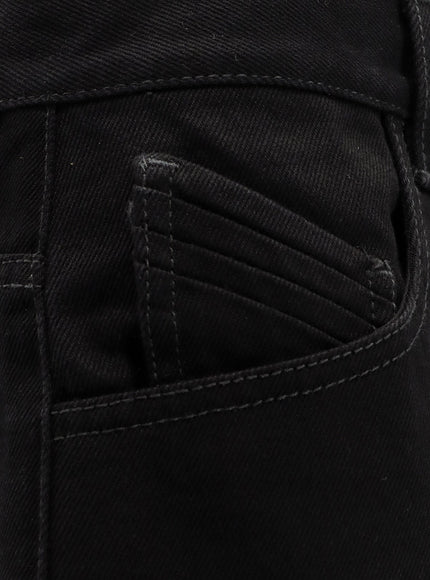 The Attico Black Denim Trousers
