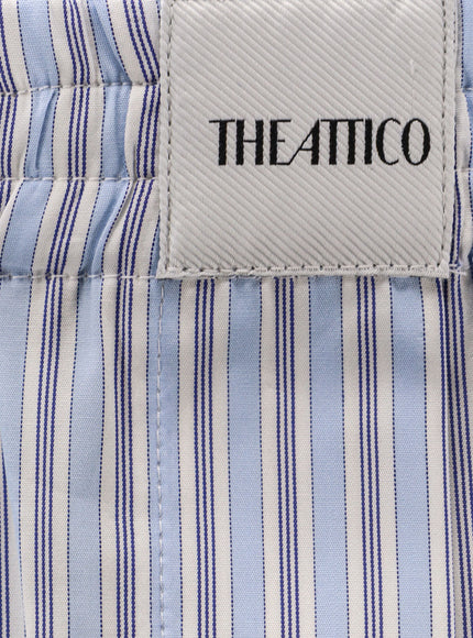 The Attico Striped Cotton Shorts