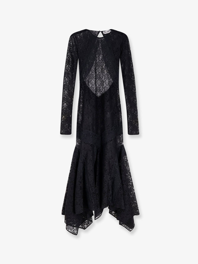 The Attico Lace Dress Black