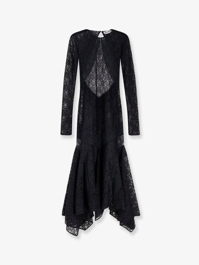 The Attico Lace Dress Black