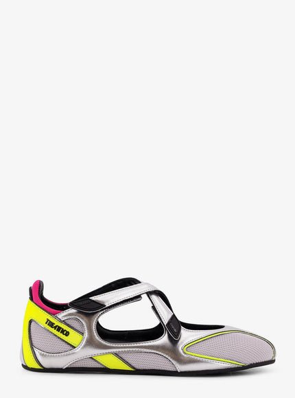 The Attico Floor 01 Nylon Ballerinas Holographic Silver