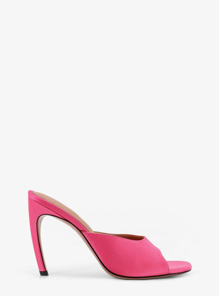 The Attico Betta Satin Sandals Warm Fuchsia
