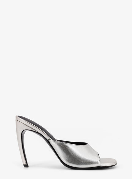 The Attico Betta Satin Sandals Silver