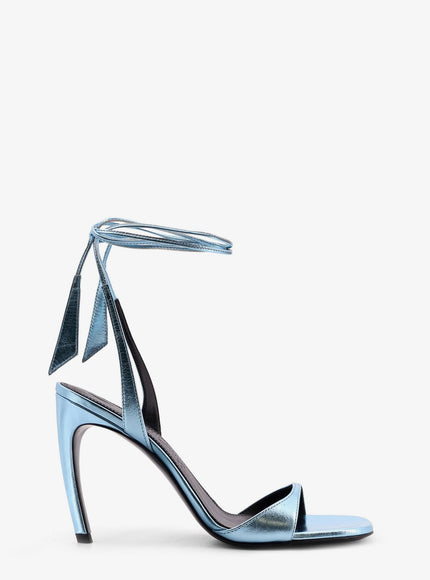 The Attico Ora Satin Sandals Sky Blue