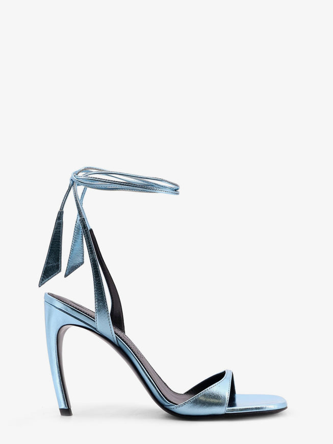 The Attico Ora Satin Sandals Sky Blue