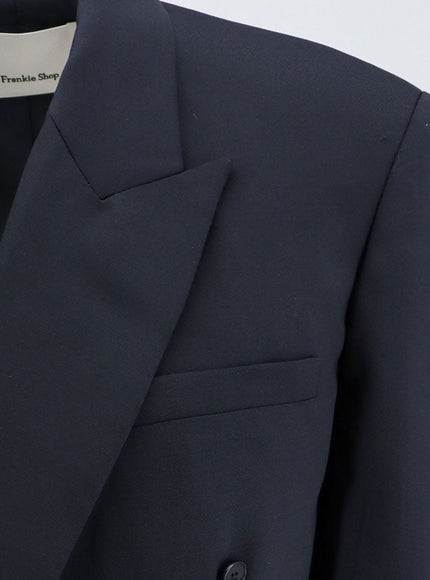 The Frankie Shop Monterey Structured Wool Blend Blazer