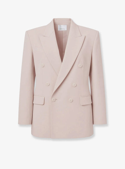 The Frankie Shop Monterey Structured Wool Blend Blazer Fadedpink
