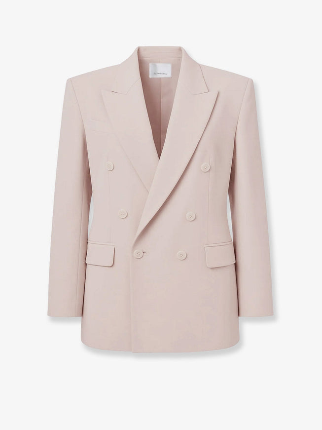 The Frankie Shop Monterey Structured Wool Blend Blazer Fadedpink