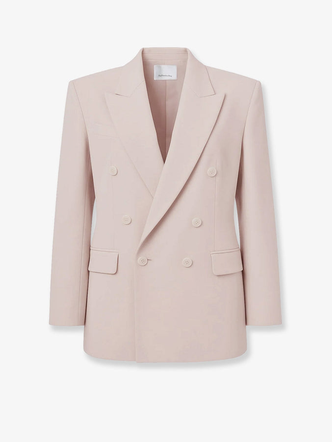 The Frankie Shop Monterey Structured Wool Blend Blazer Fadedpink