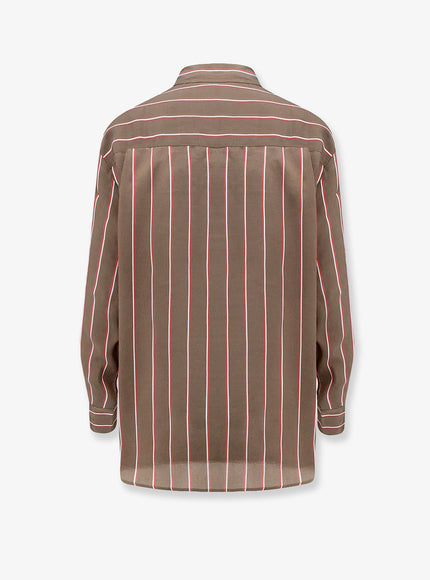 The Frankie Shop Peri Fluid Viscose And Silk Shirt