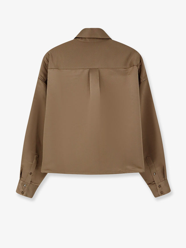 The Frankie Shop Arlen Satin Boxy Shirt
