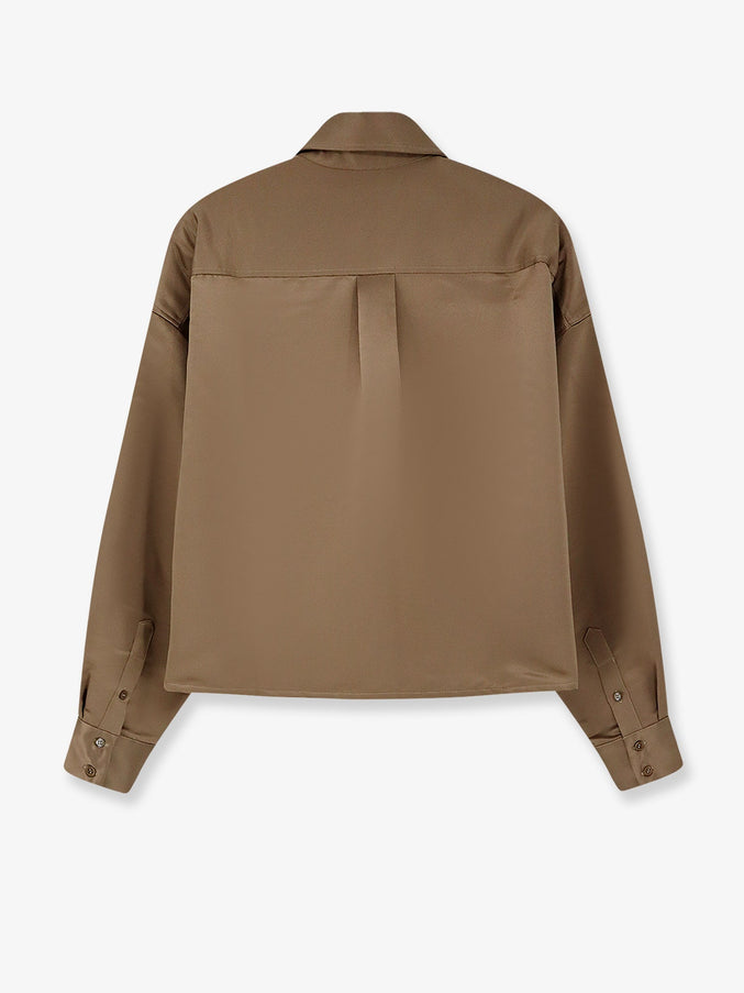 The Frankie Shop Arlen Satin Boxy Shirt