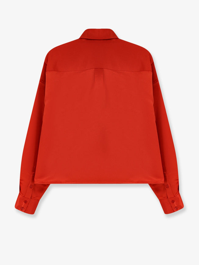 The Frankie Shop Arlen Satin Boxy Shirt