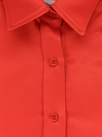 The Frankie Shop Arlen Satin Boxy Shirt