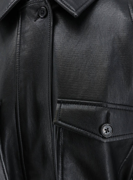 The Frankie Shop Kelia Faux Leather Trench