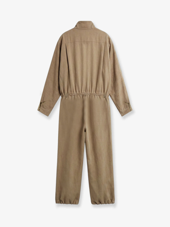 The Frankie Shop Marvin Viscose And Linen Jumpsuit