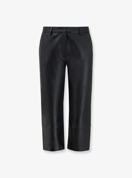 The Frankie Shop Lior Capri Leather Trousers S Black