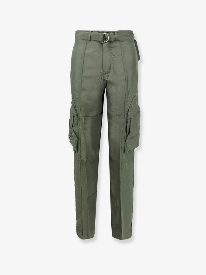 The Frankie Shop Kelly Fluid Cargo Trousers Mossgreen