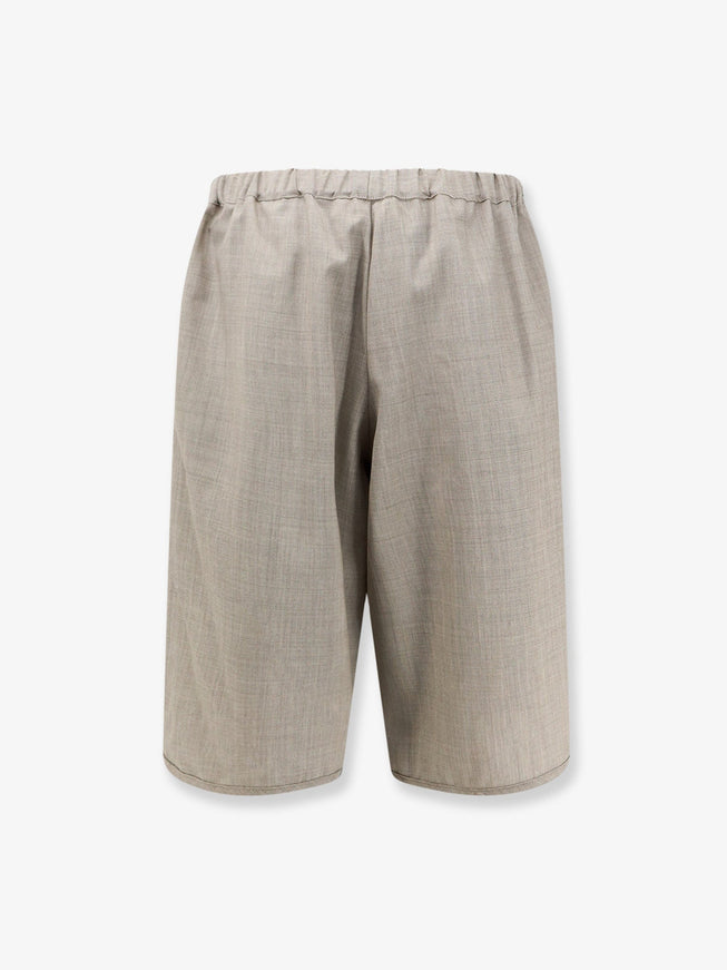 The Frankie Shop Nelis Mélange Virgin Wool Bermuda Shorts