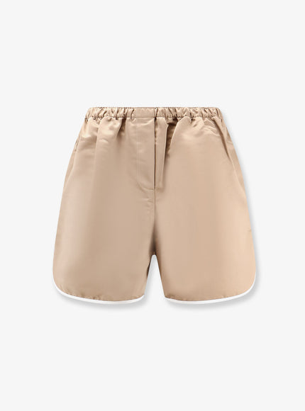 The Frankie Shop Adia Satin Boxer Shorts Beige