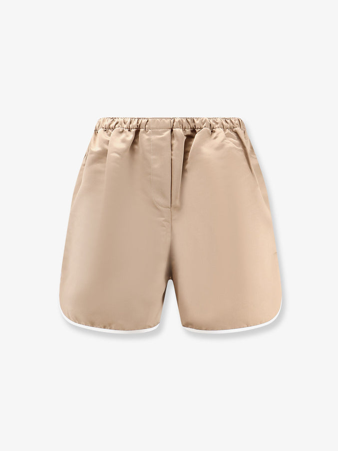 The Frankie Shop Adia Satin Boxer Shorts Beige