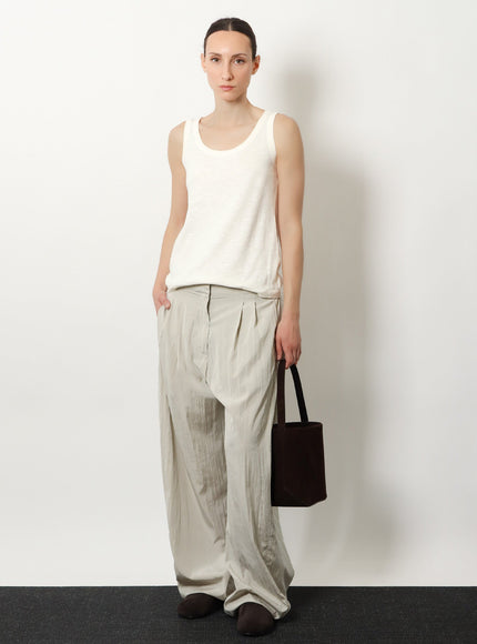The Row Nobue Tank Top In Cotton And Linen Blend