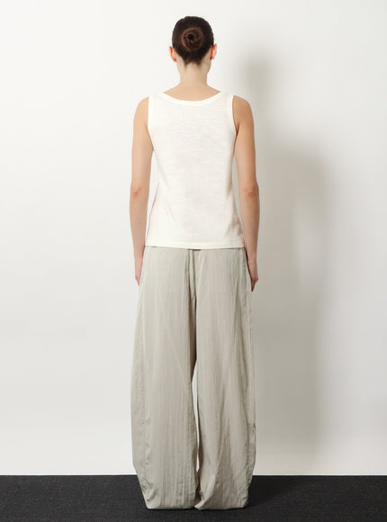 The Row Nobue Tank Top In Cotton And Linen Blend
