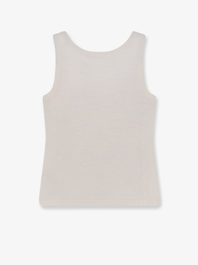 The Row Nobue Tank Top In Cotton And Linen Blend