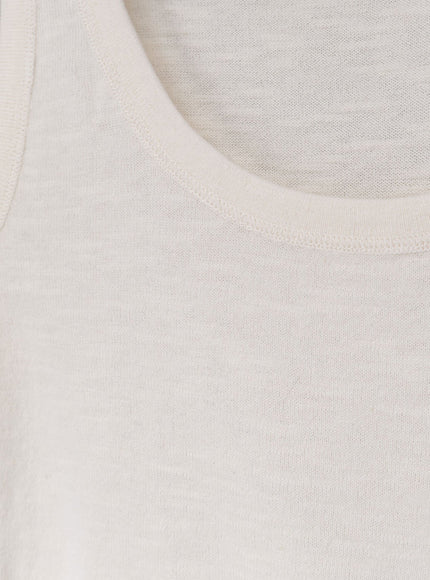 The Row Nobue Tank Top In Cotton And Linen Blend