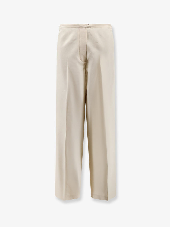 The Row Beta Silk Trousers Vanilla