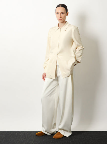 The Row Galileo Cotton And Silk Trousers