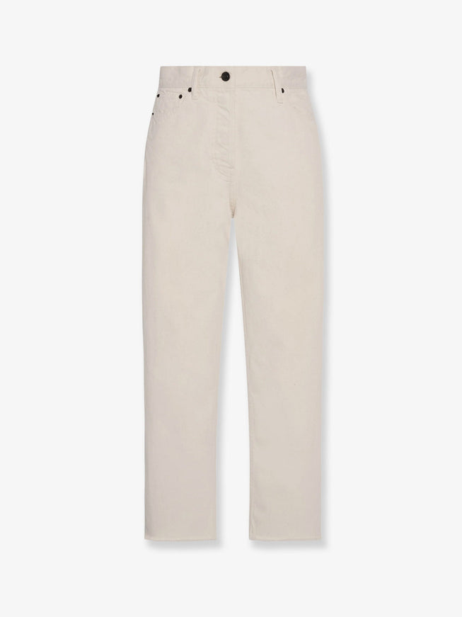 The Row Fortino Organic Cotton Trousers Ecru
