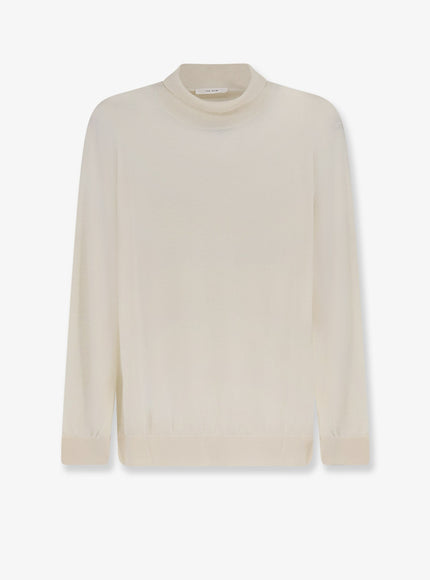 The Row Cashmere And Silk Blend Turtleneck Ivory