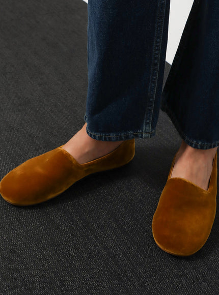The Row Ponti Velvet Loafers