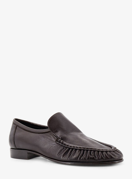 The Row Soft Mocassin Two Leather Loafers