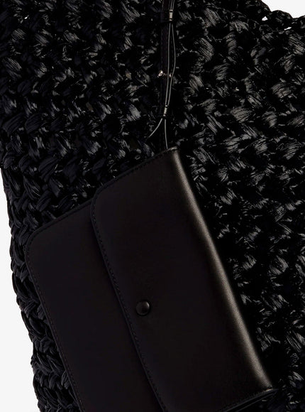 The Row Large Estrelle Raffia Shoulder Bag