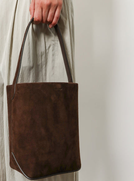 The Row N/S Park Tote Edge Suede Shoulder Bag