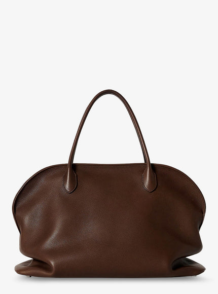 The Row Agnes 15 Hammered Saddle Leather Handbag Uni Deep Brown Ans