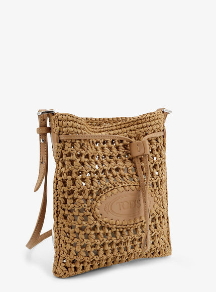 Tod's Raffia Bucket Bag With Crochet Motif