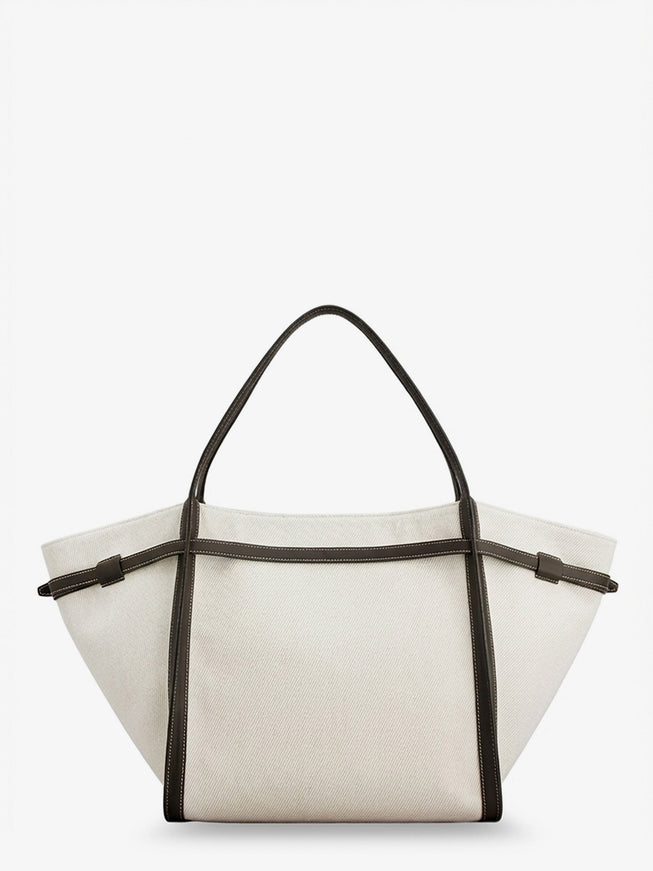 Tod's Tim Canvas And Leather Medium Shopping Bag