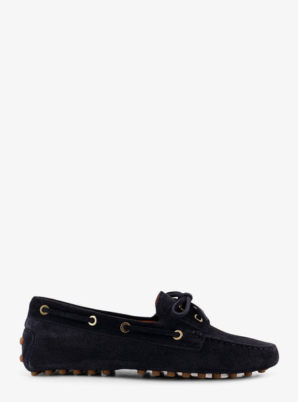 Tod's Suede Loafers With Gomminos Detail Bluscuro