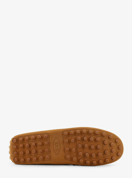 Tod's Suede Loafers With Engraved Logo On The Front
