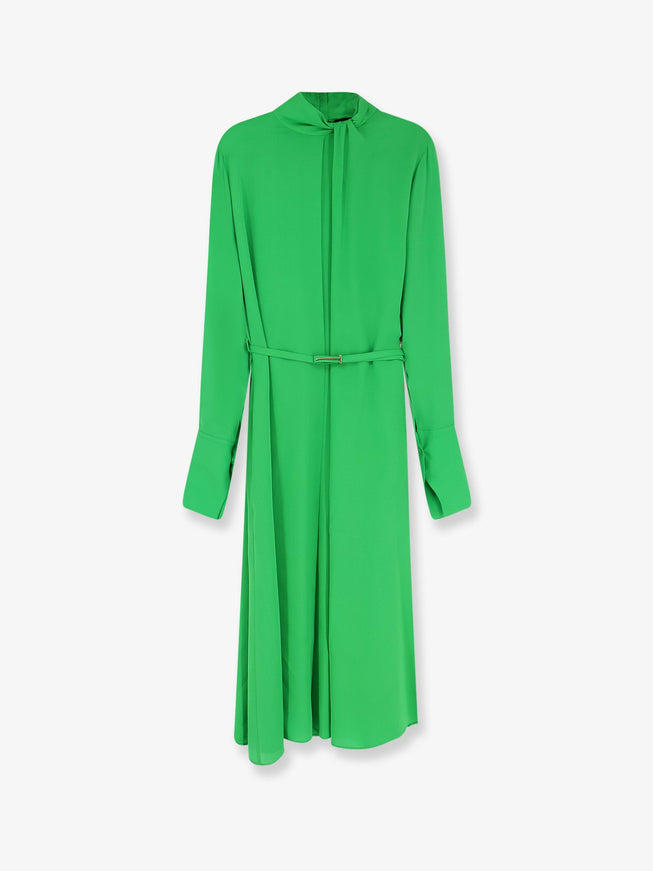 Tom Ford Silk Dress With Belt 40 Green Clover